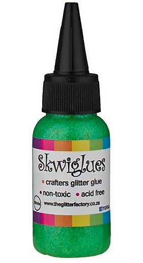Skwiglues Glitter Glue LUMO GREEN 60mls