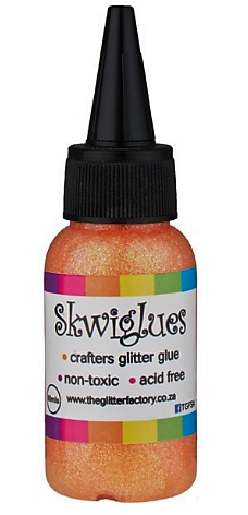 Skwiglues Glitter Glue PASTEL PEACH 60mls