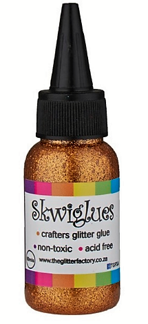 Skwiglues Glitter Glue METALLIC COPPER 60mls