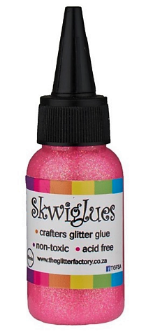 Skwiglues Glitter Glue LUMO PINK 60mls