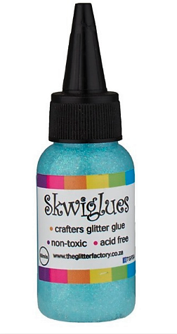 Skwiglues Glitter Glue BABY BLUE 60mls