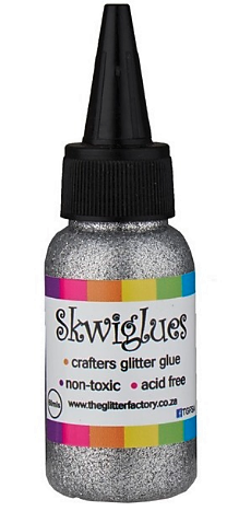 Skwiglues Glitter Glue METALLIC SILVER