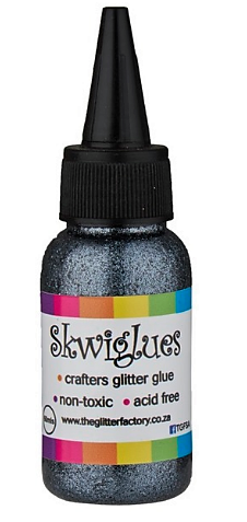 Skwiglues Glitter Glue METALLIC STEEL