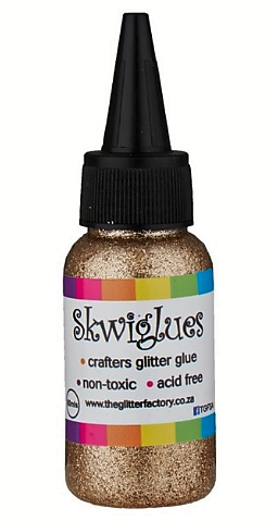 Skwiglues Glitter Glue METALLIC CHAMPAGNE 60mls