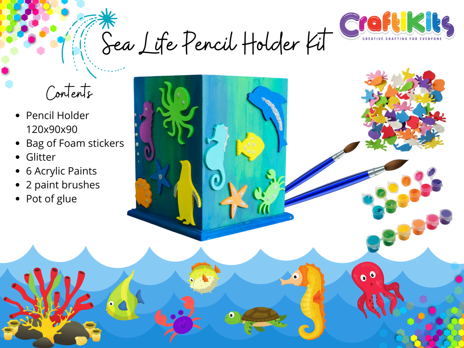 Sea Life Pencil Holder Kit