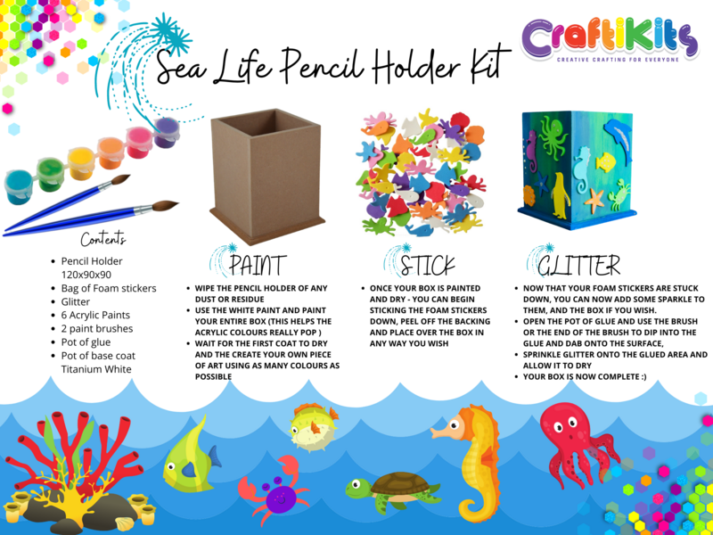 Sea Life Pencil Holder Kit