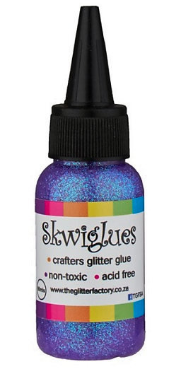 Skwiglues Glitter Glue PLUM CRAZI 60mls