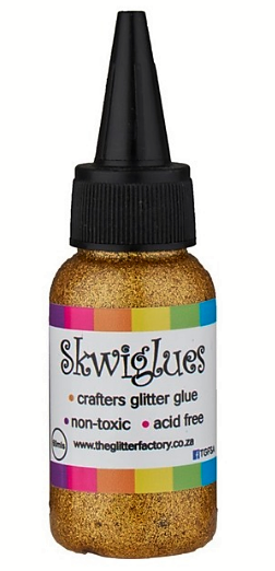 Skwiglues Glitter Glue HOLOGRAPHIC GOLD 60mls