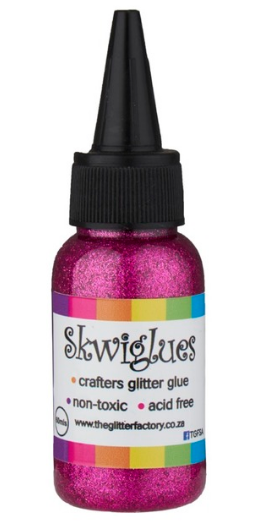 Skwiglues Glitter Glue METALLIC FUSCHIA 60mls