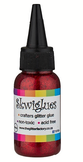 Skwiglues Glitter Glue METALLIC SCARLET