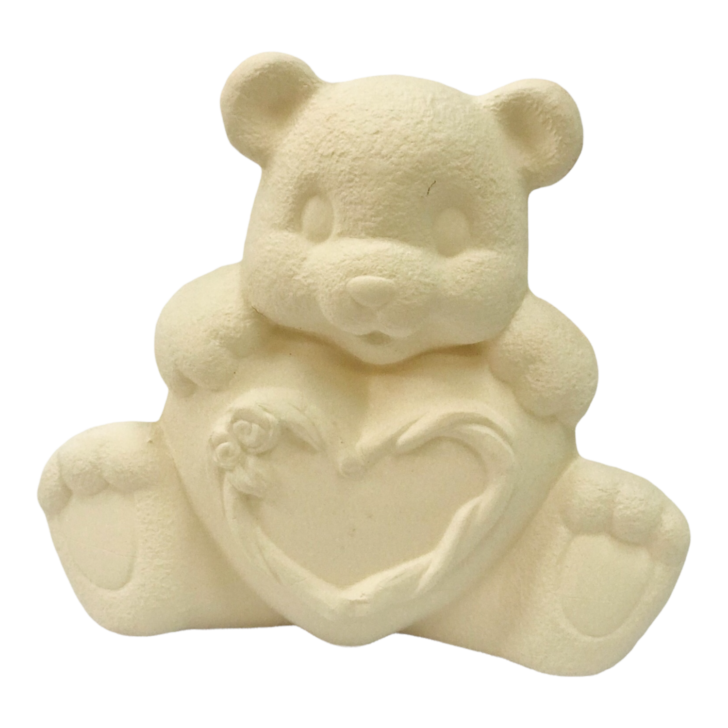 Heart Bear Sitting Ceramic
