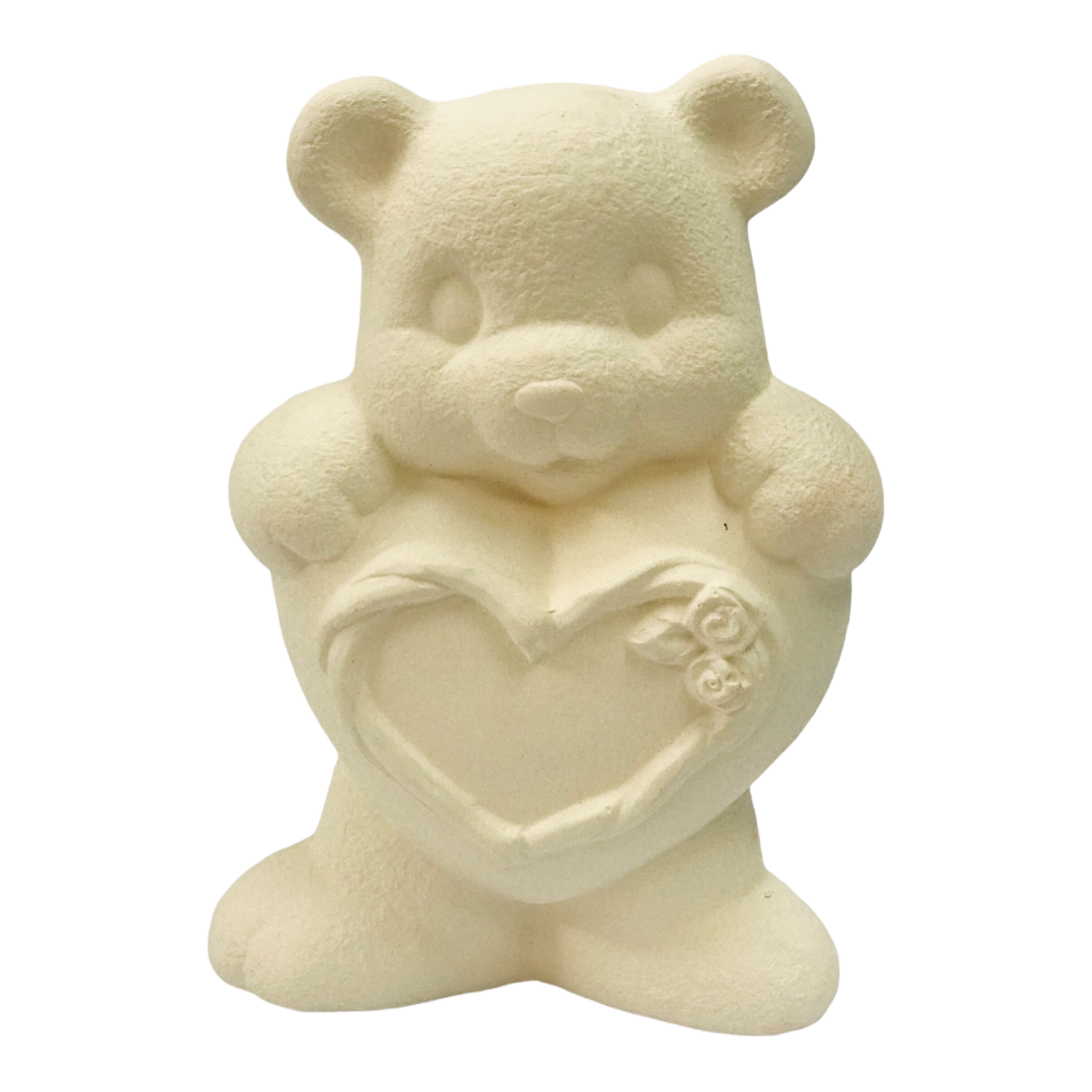 Ceramic Heart Bear Standing