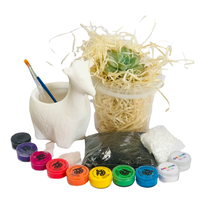 Ceramic Giraffe Planter Kit