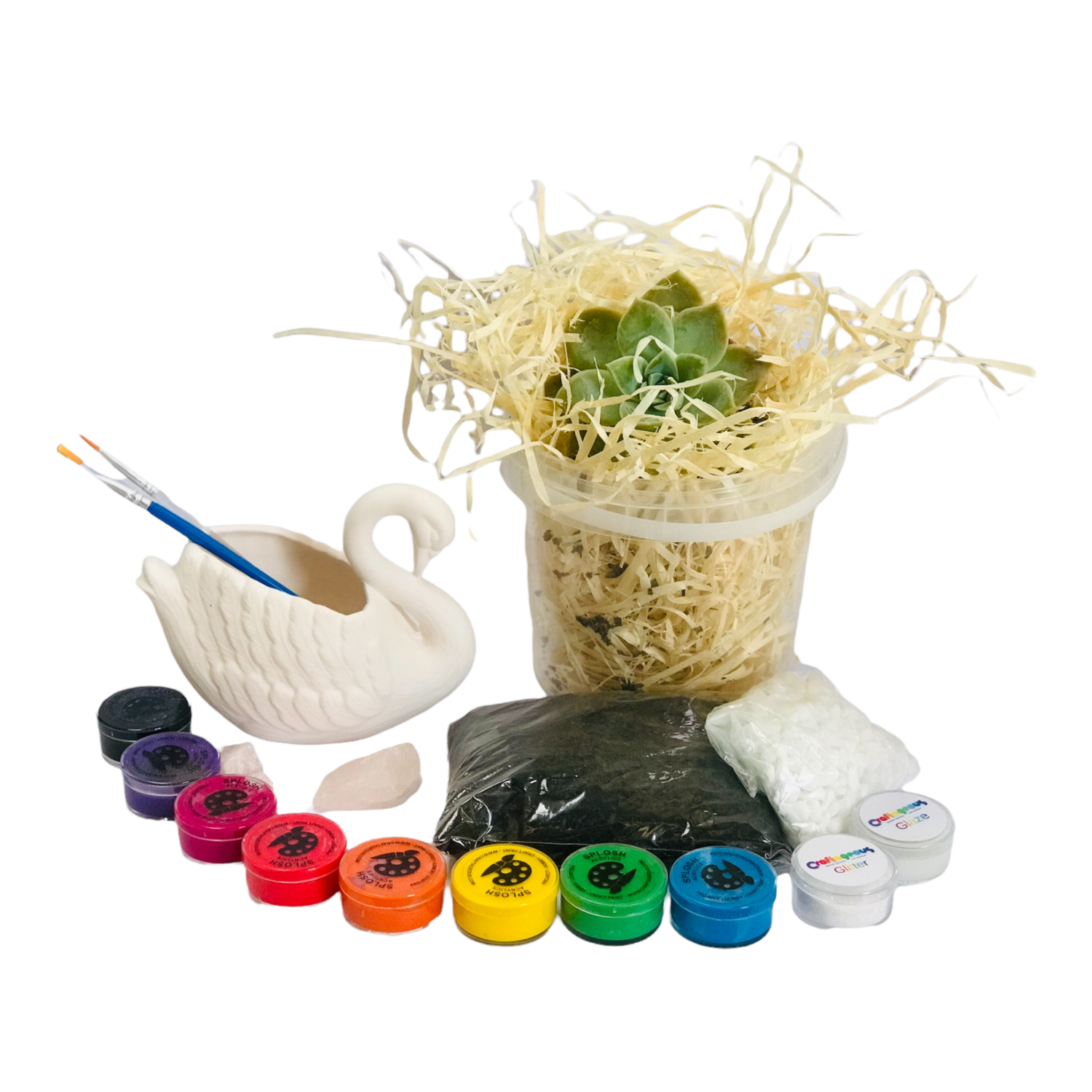 Ceramic Swan Planter Craftikit