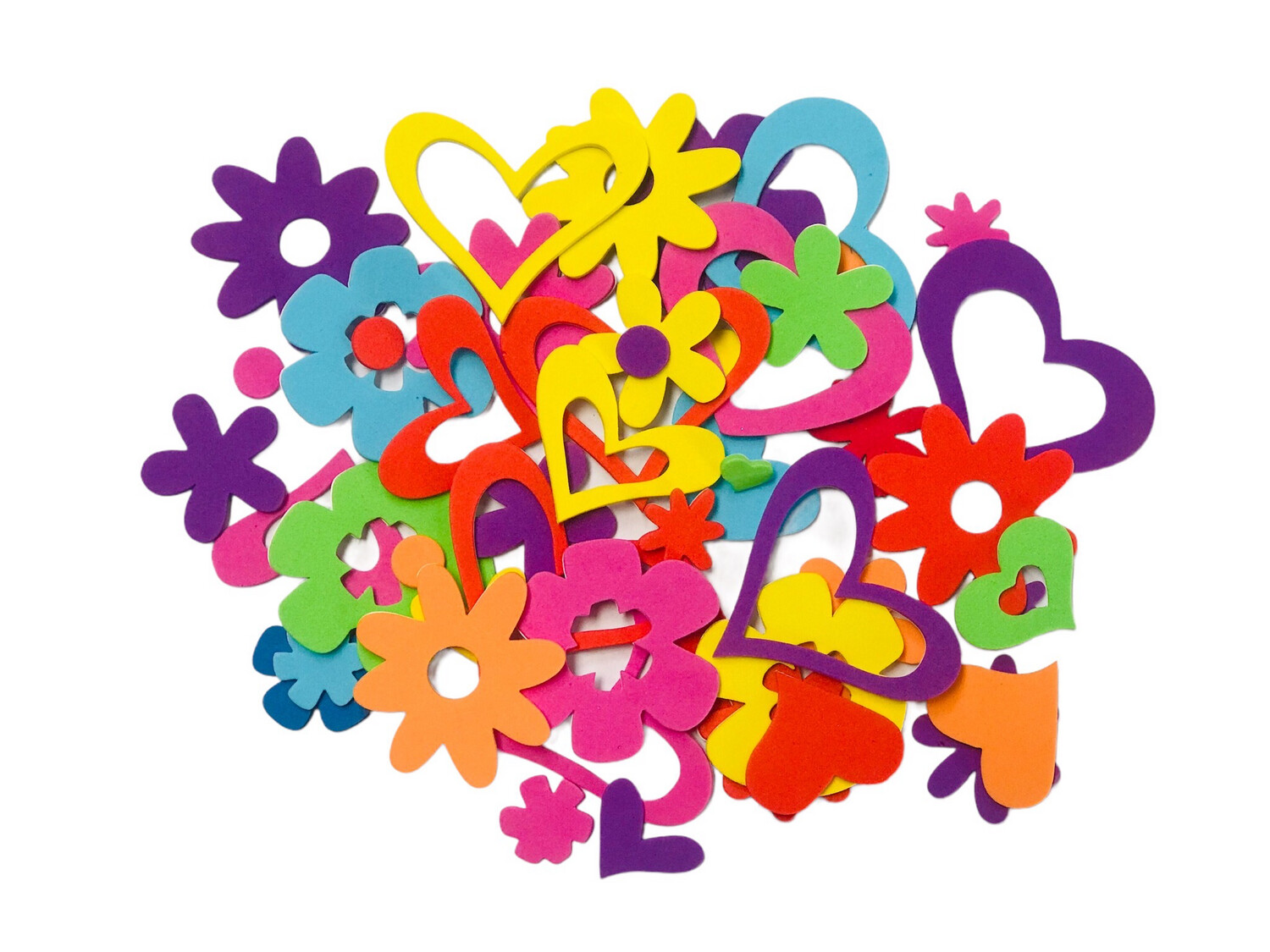 Flowers &amp; Hearts Foamie Stickers