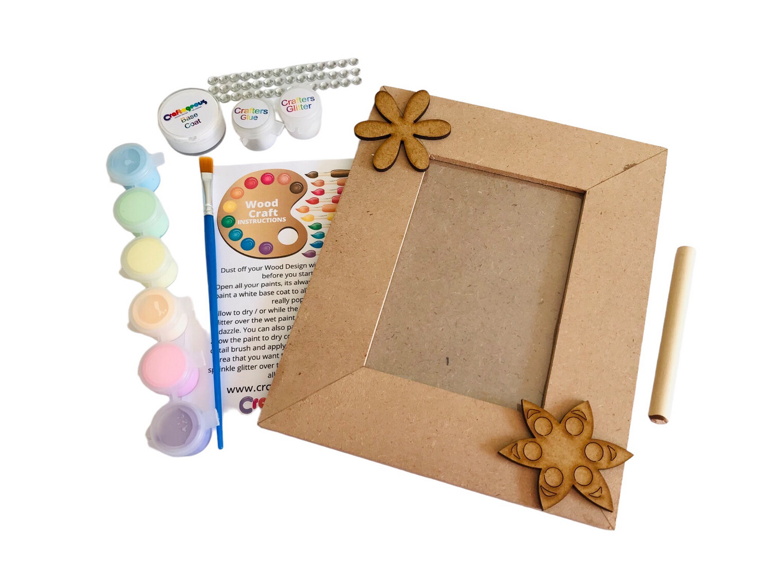 Flower Frame Craftikit Pastel Acrylic