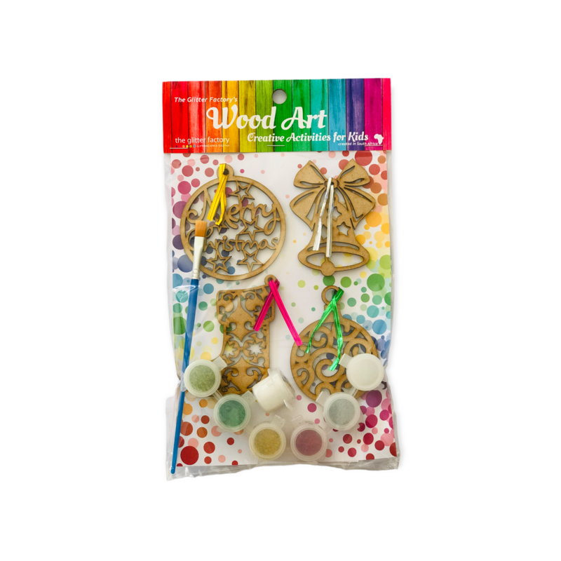 Christmas Decor 4pcs Set Glitter