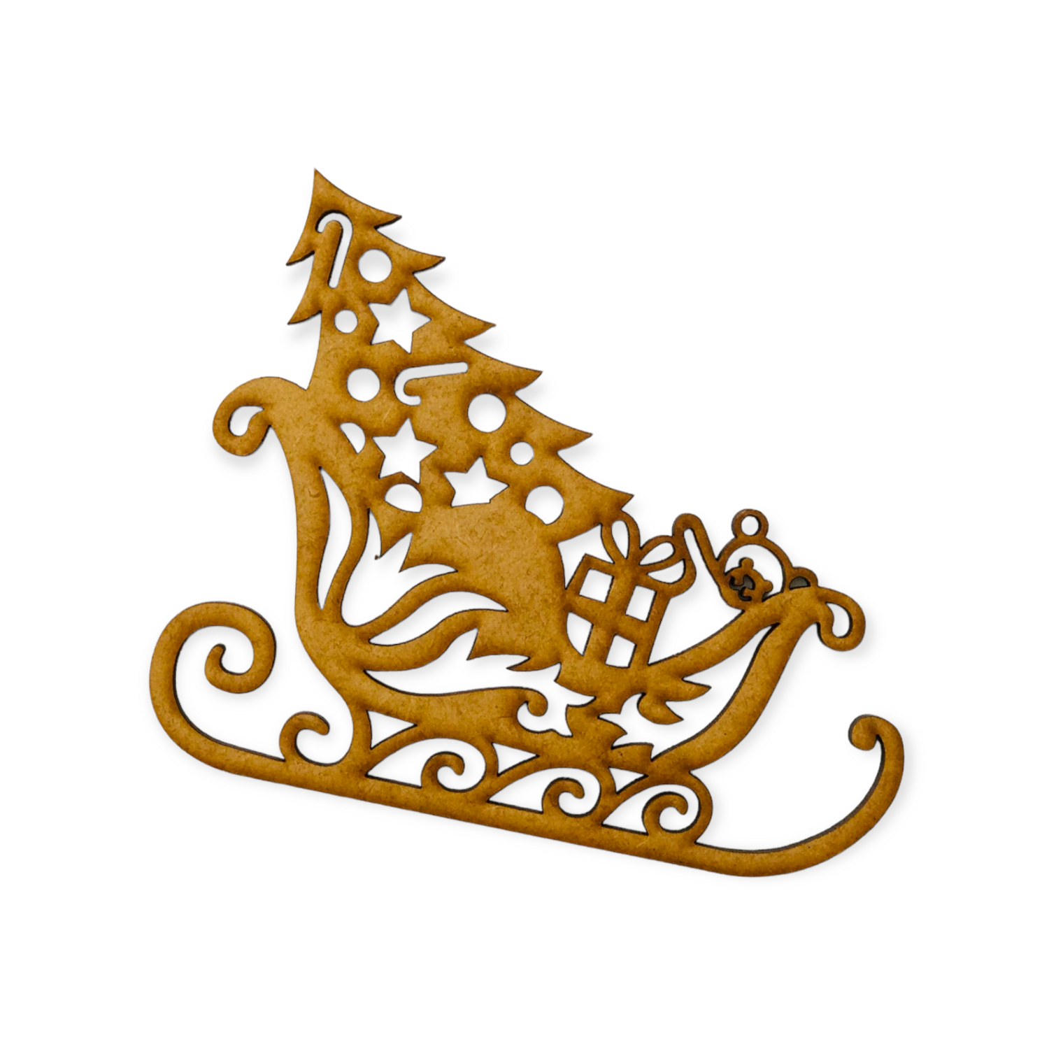 Christmas Sled With Tinsel Wire