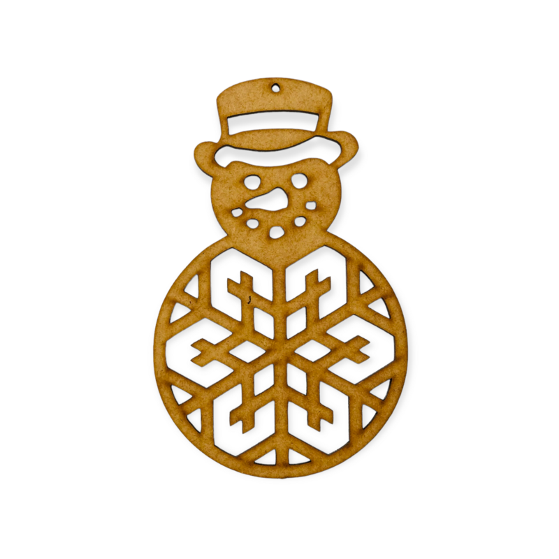 Christmas Snowman Bauble With Tinsel Wire