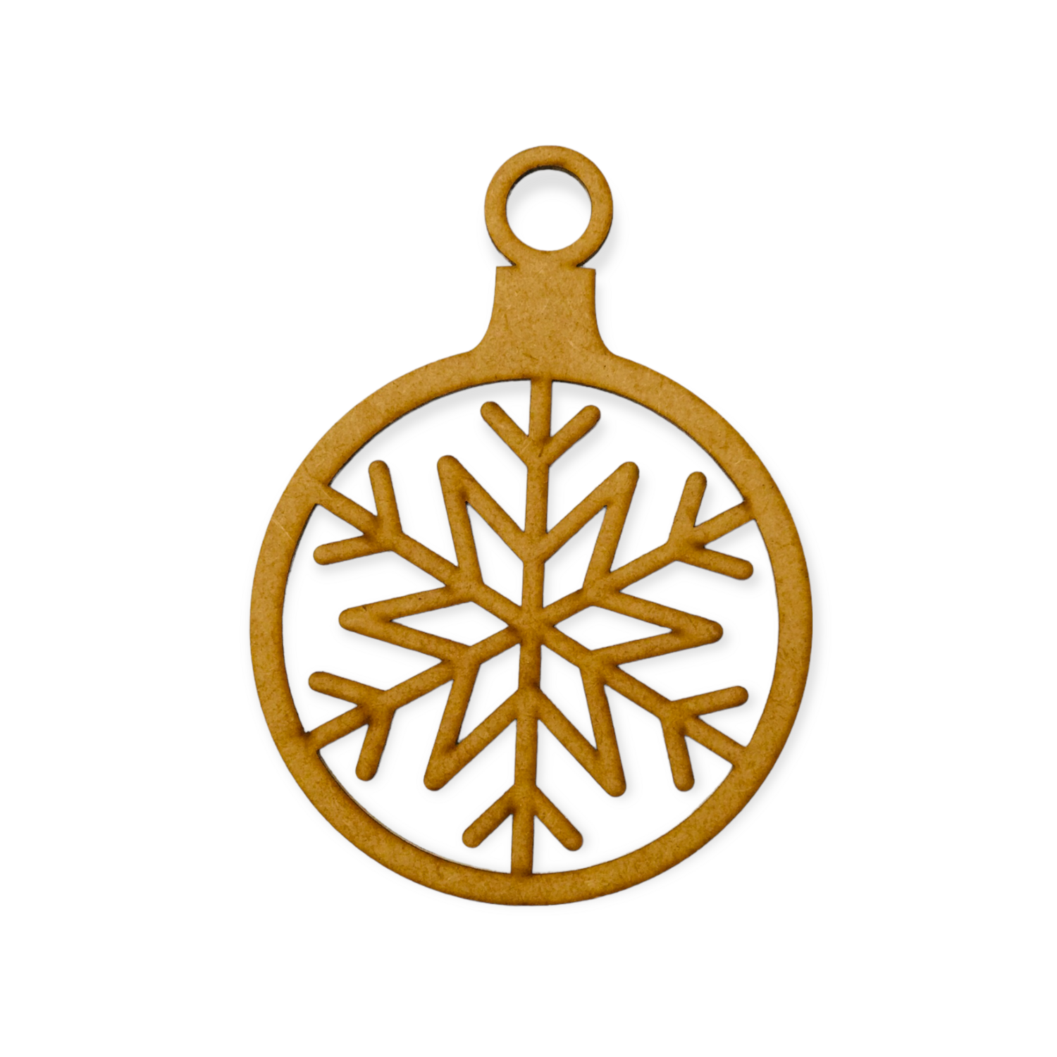 Christmas Bauble Snowflake With Tinsel Wire