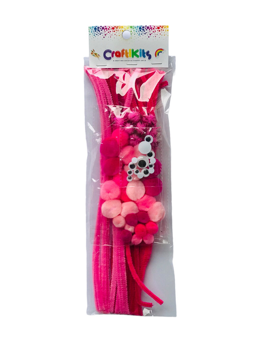 Pink Pom Poms, Pipe Cleaners, Googly Eyes