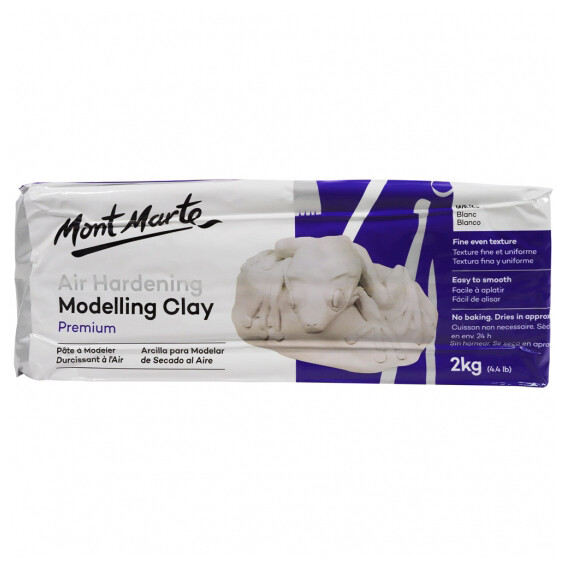 Mont Marte Premium Air Hardening Modelling Clay – White 2kg