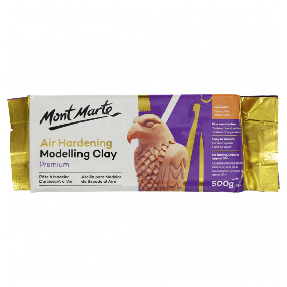 Mont Marte Premium Air Hardening Modelling Clay – Terracotta 500g