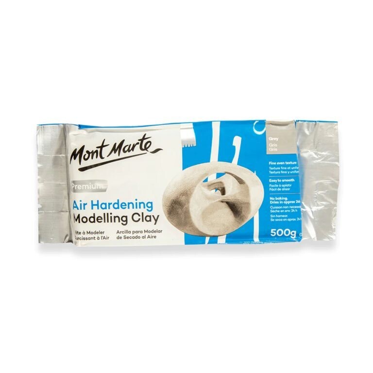 Mont Marte Premium Air Hardening Modelling Clay 500g – Grey