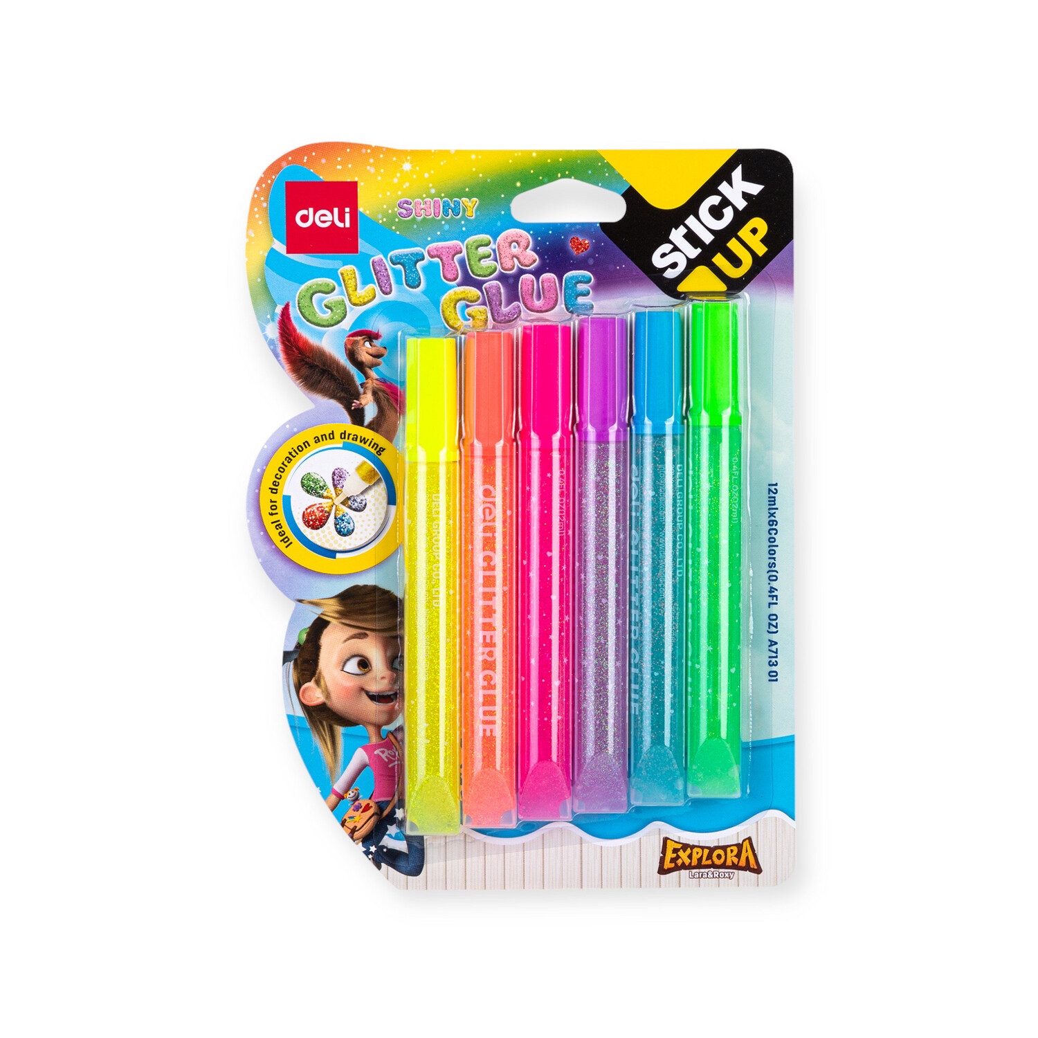 Deli Neon Glitter Glue