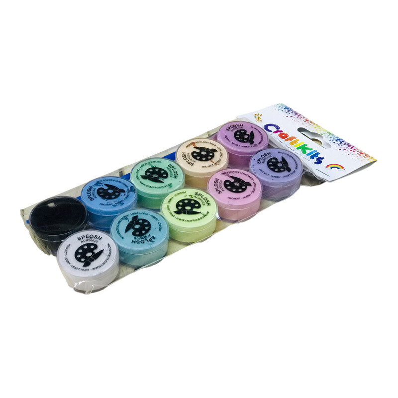 Pastel Splosh Acrylic 10mls With Brush