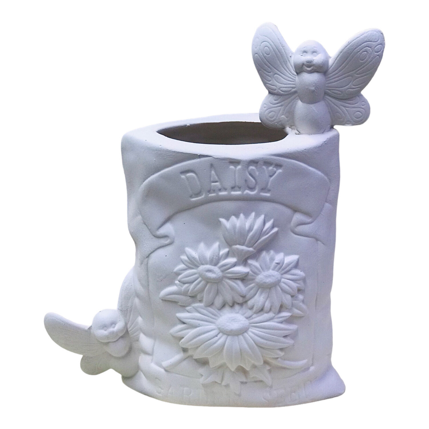 Sunflower Seed Bag With Butterfly Ceramic