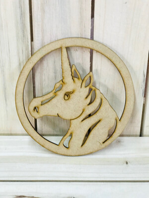 Unicorn Circle Wood Design