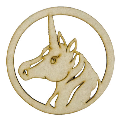 Unicorn Circle Wood Design