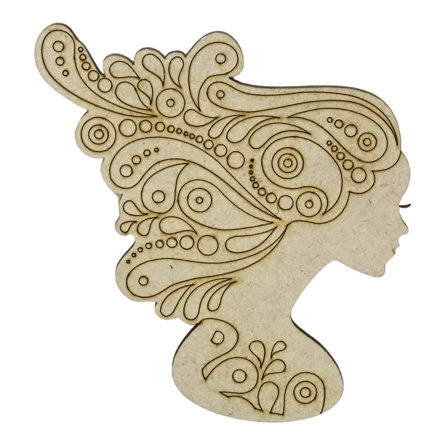 Lady Face Wood Design