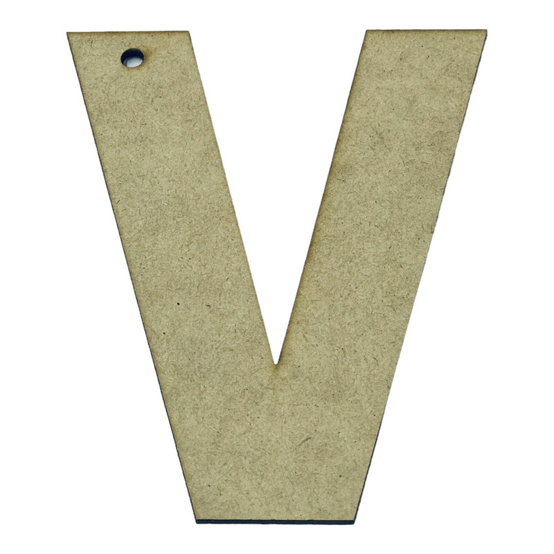 V Wooden Letter