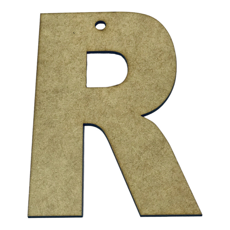 R Wooden Letter