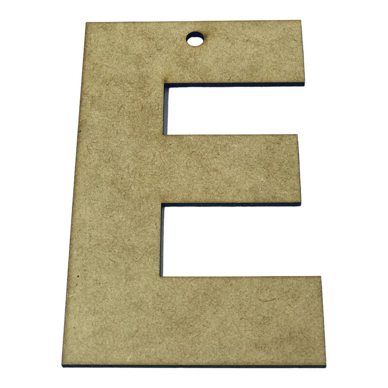 E Wooden Letter