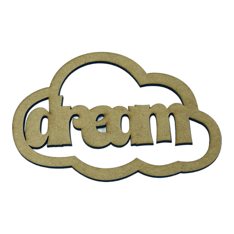 Dream WordCloud Wood Design