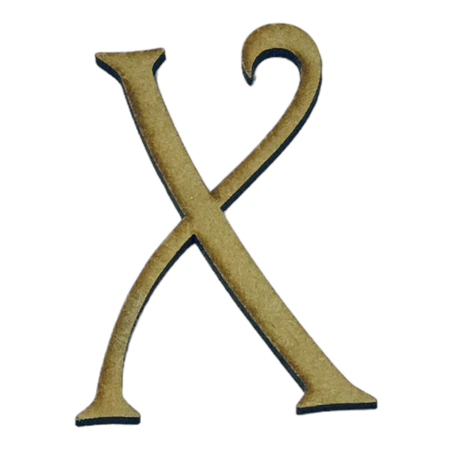 X Wooden Letter