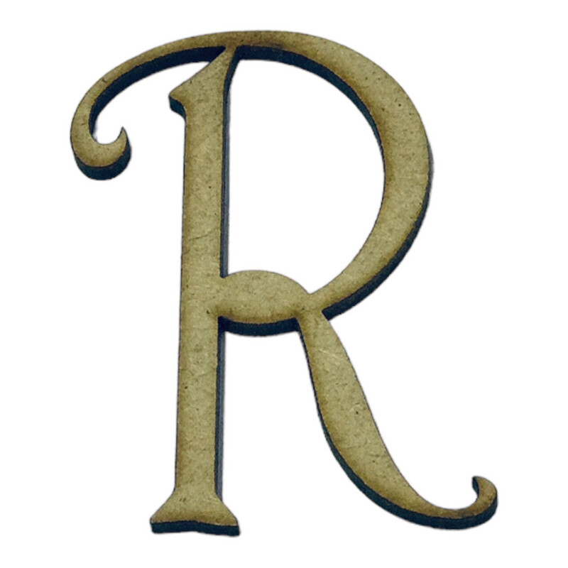R Wooden Letter