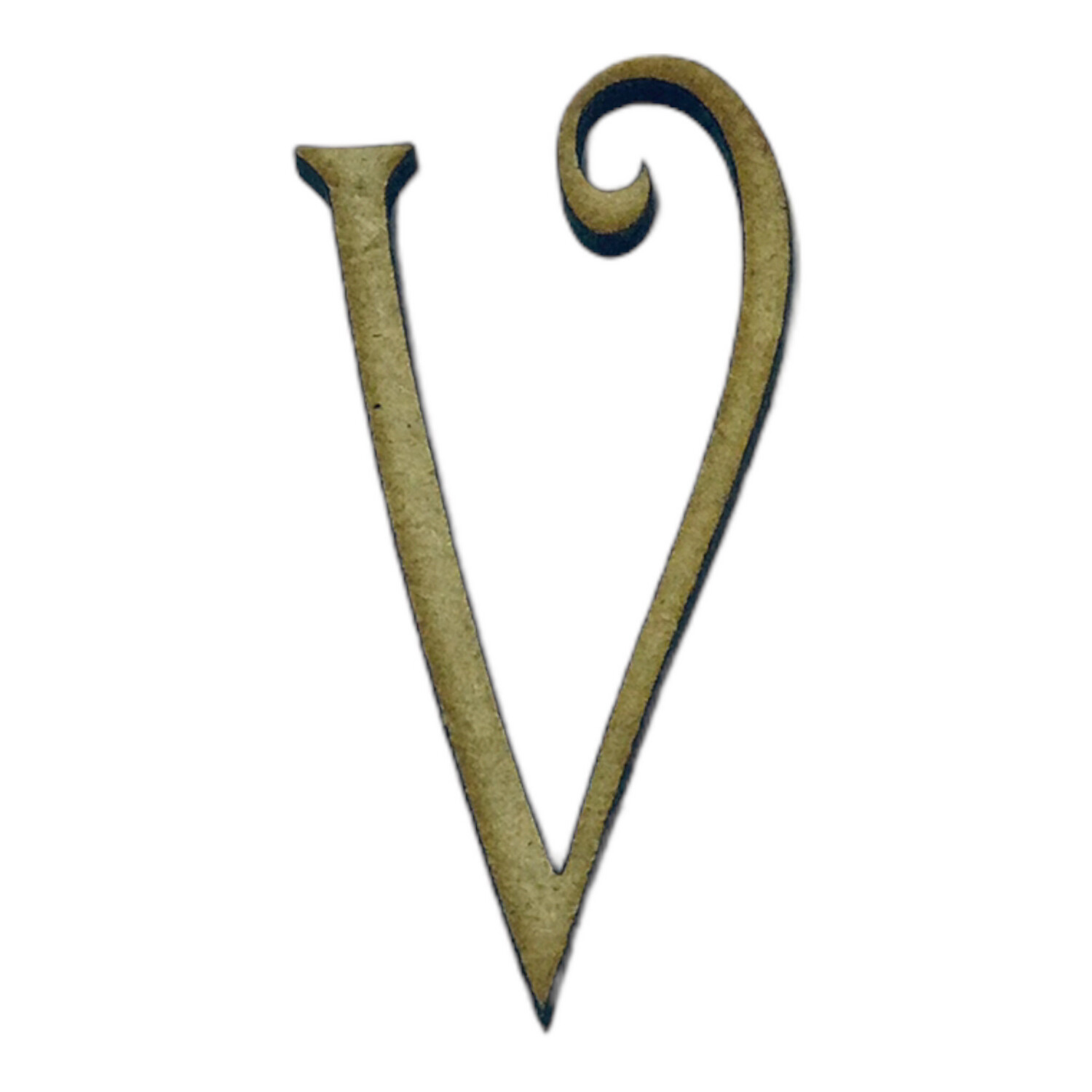 V Wooden Letter