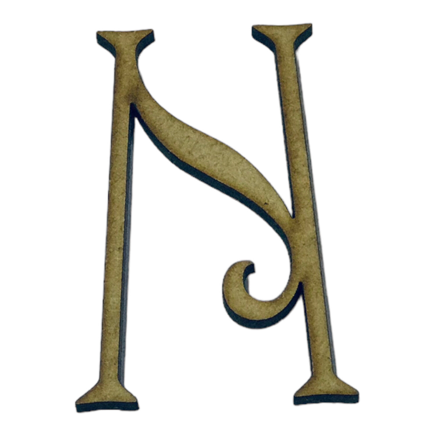 N Wooden Letter