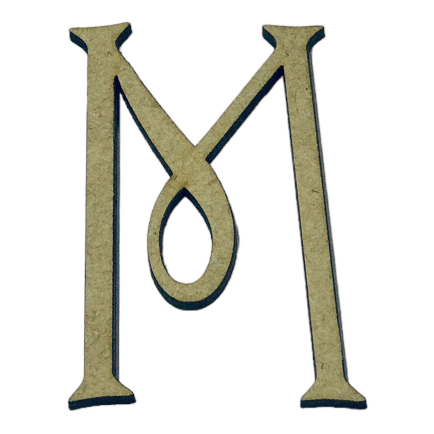 M Wooden Letter