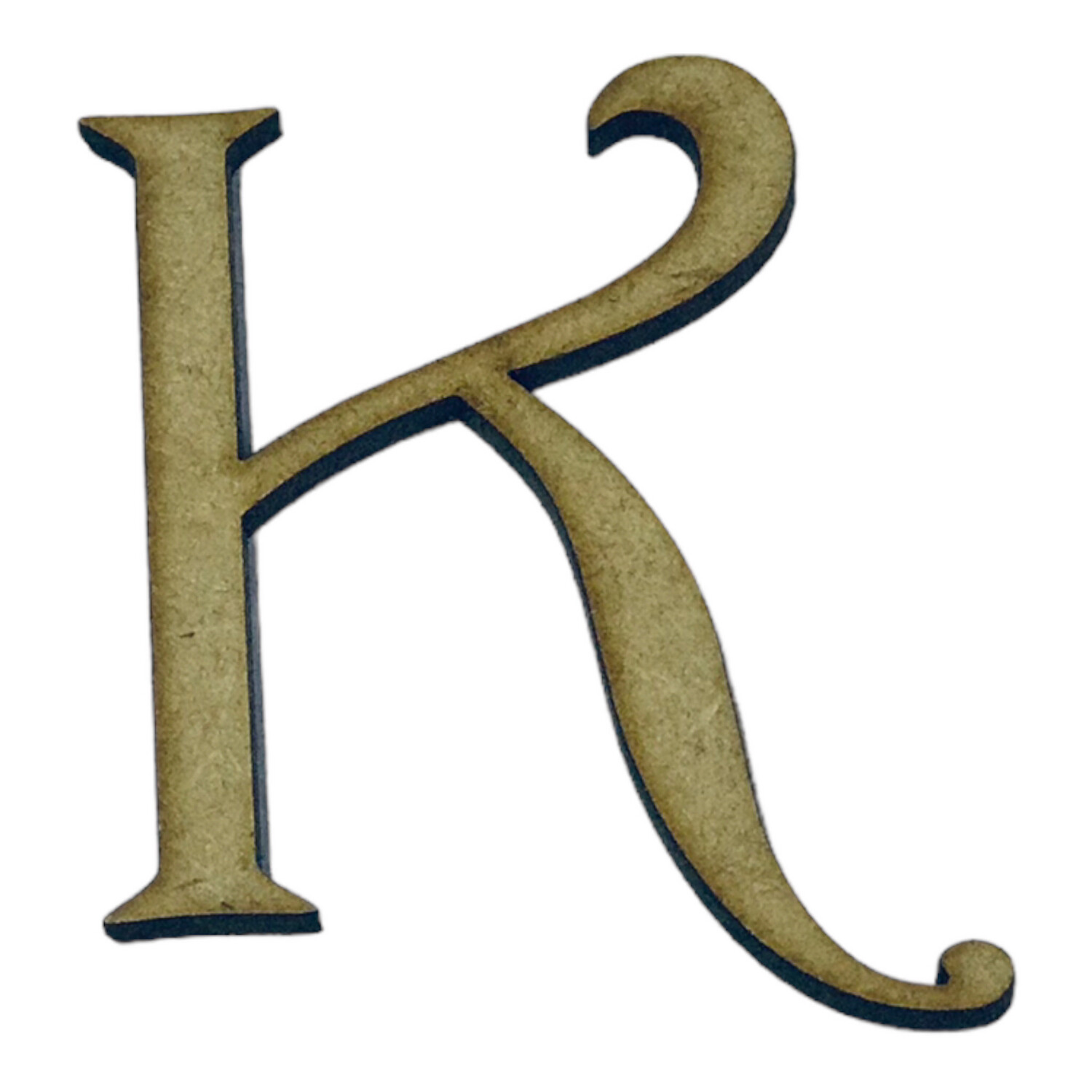 K Wooden Letter