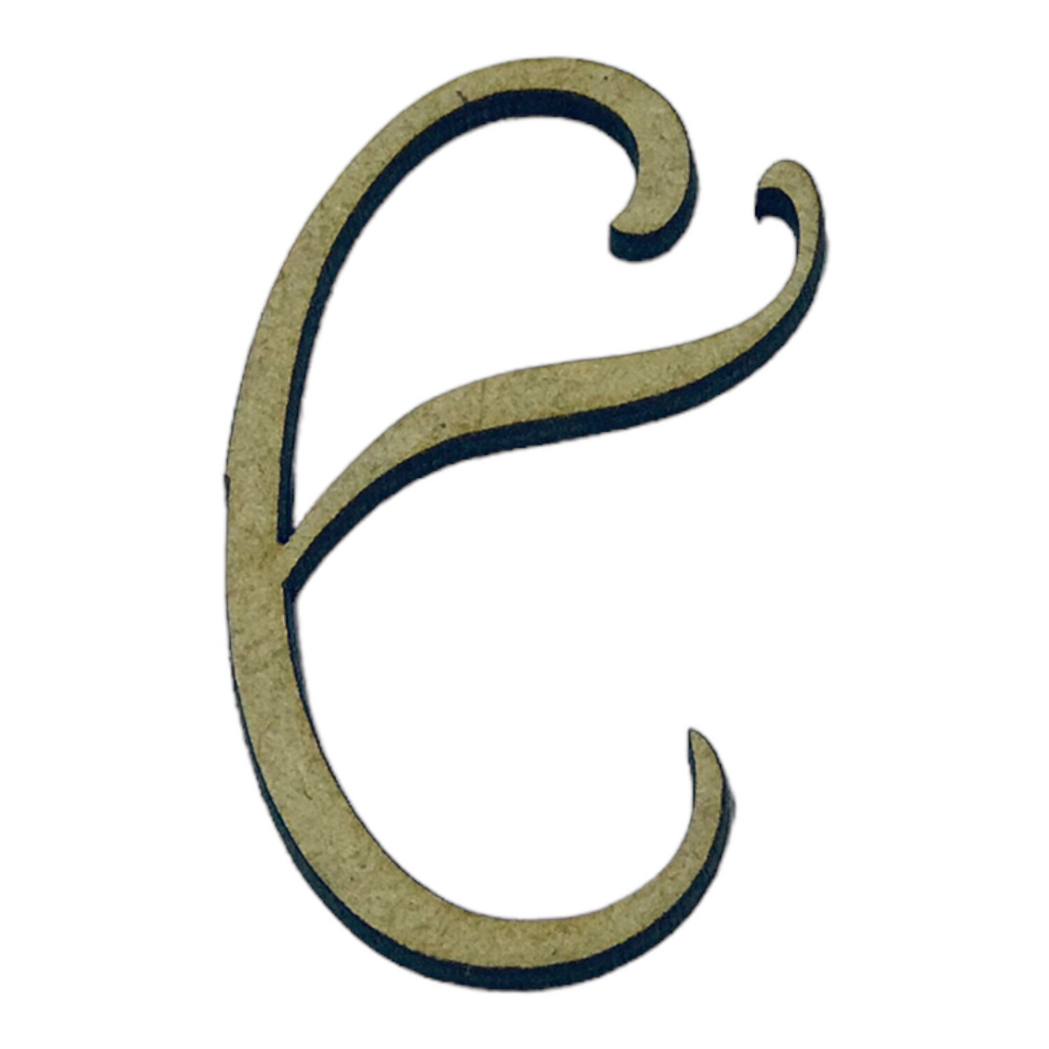 E Wooden Letter