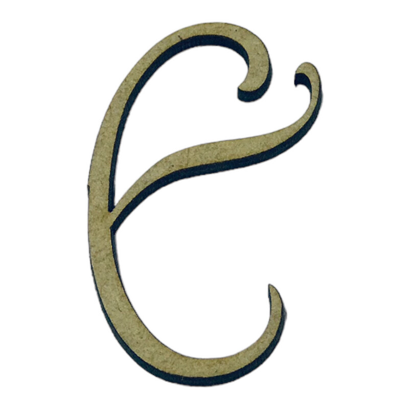 E Wooden Letter