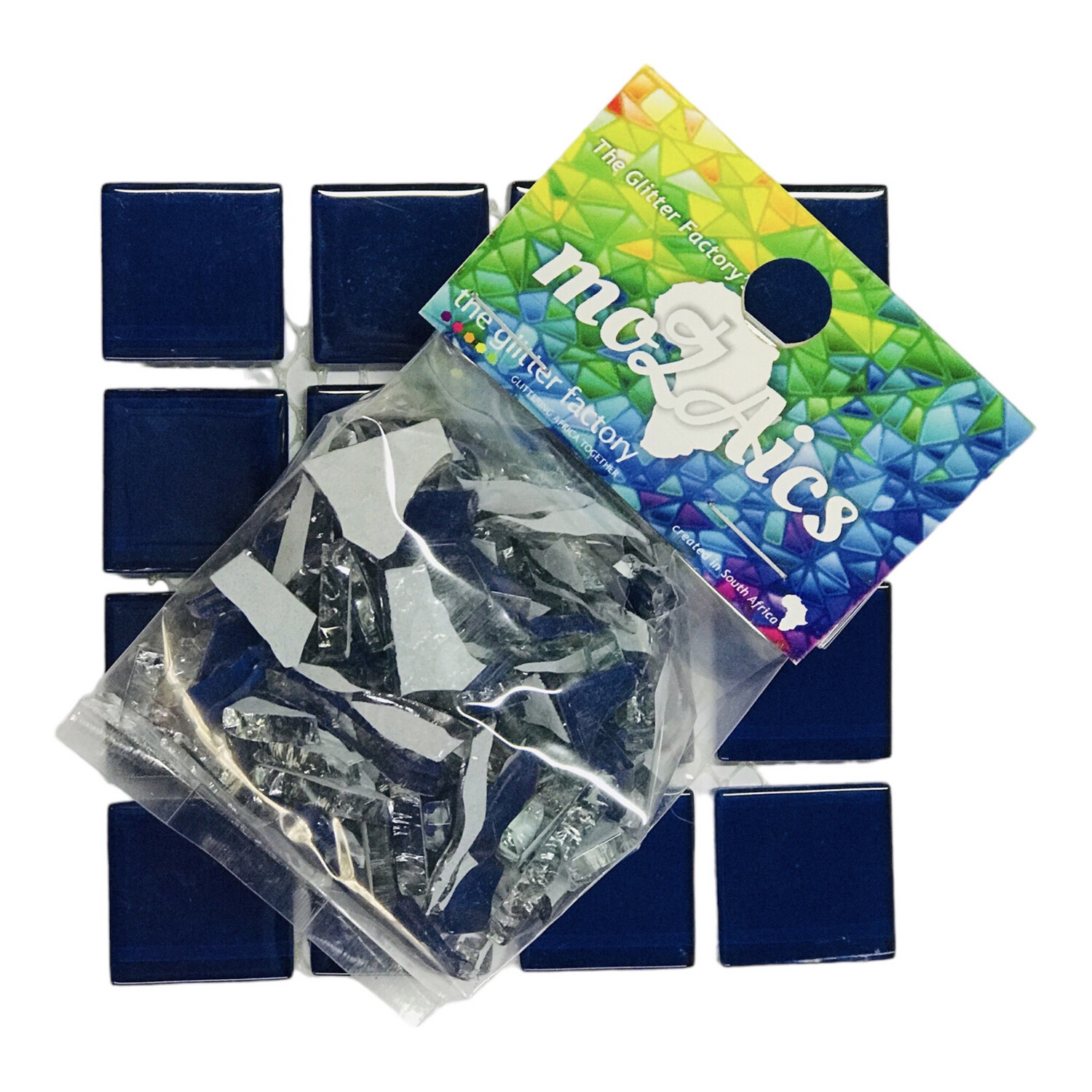 Nipped Mosaic Tiles Midnight Blue 100g