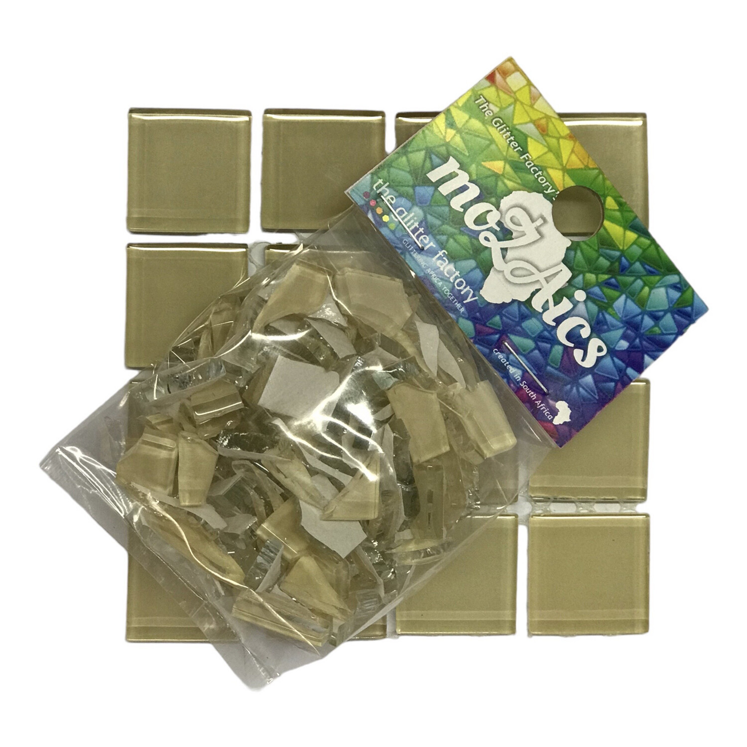 Nipped Mosaic Tiles Ivory 100g