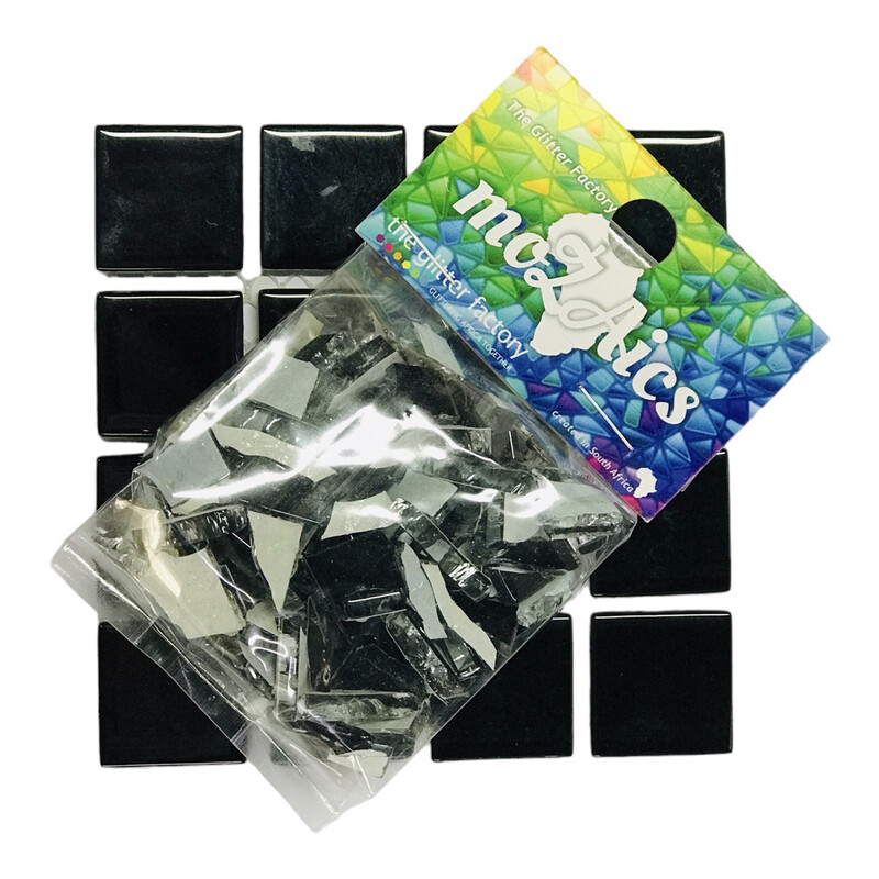 Nipped Mosaic Tiles Black 100g