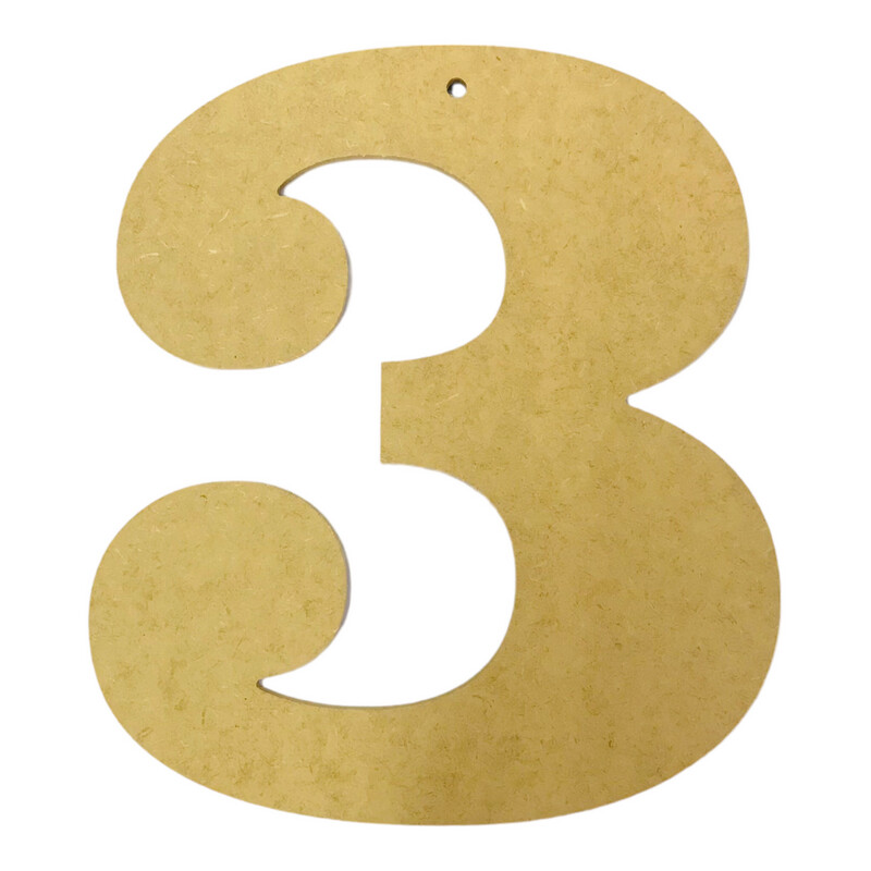 House Number 3 - 6mm A4